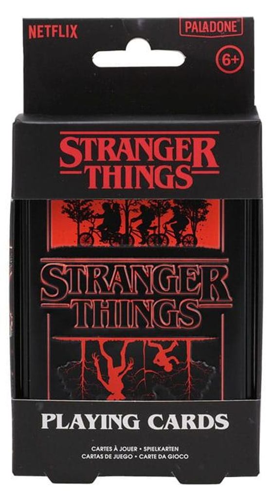 Stranger Thinngs 5 Spielkarten Metal Produktbild 