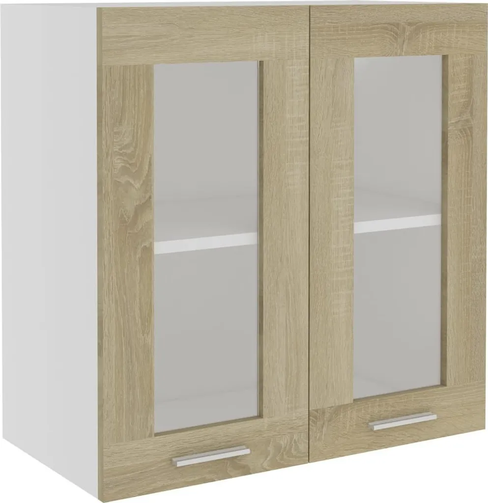 vidaXL Vetrinetta sospesa rovere Sonoma 60x31x60 cm materiale legno
