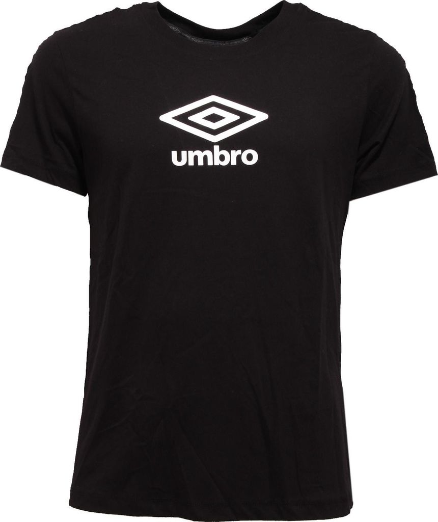 8469J maglia uomo UMBRO schwarz Rundhalsausschnitt Baumwolle T-Shirt Mann