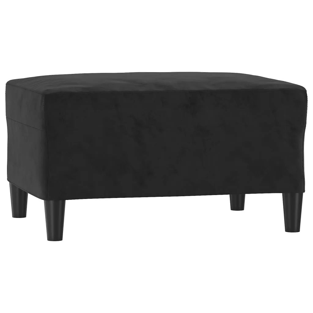 Upgrade Salotto: Pouf SYFAX™ Velluto Nero 70x55x41 cm | Chic & Cozy