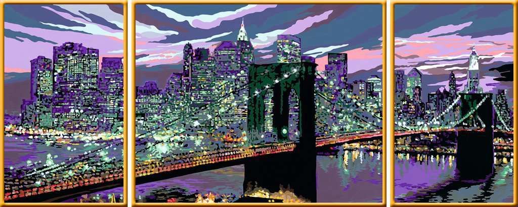 Skyline von New York. Malen nach Zahlen Serie