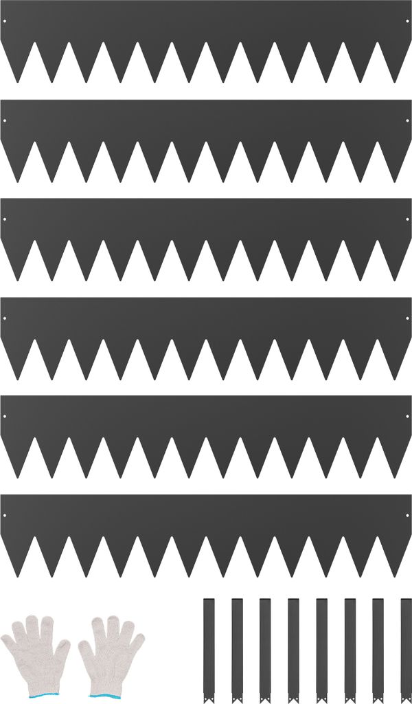 VEVOR obruba trávnika sada 6 ks 1016 x 203 x 1,5 mm Kovová Obrázok produktu 