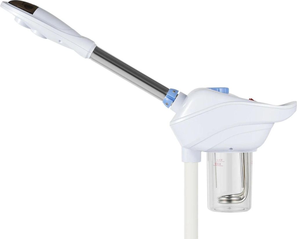 Gesichtsbedampfer - Ozon-Dampfgerät - 220V 800W - 360° drehbare Düse - EU-Stecker - Kosmetiksalon/Spa/Zuhause - Weiß