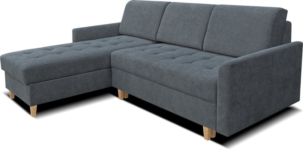 Robin Simi Ecksofa mit Schlaffunktion Bettkasten Verstellbare Rücklehne Sofa L-Form Schlafsofa Freistehende Eckcouch Schlafcouch Wohnzimmermöbel ...