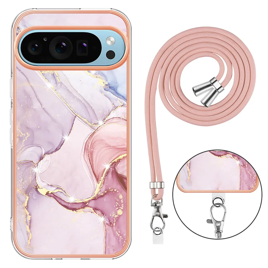 Cover-Discount Google Pixel 8 - Custodia Glitterata Con Cordino Rosa Google Pixel 8 Cover Smartphone 39877453