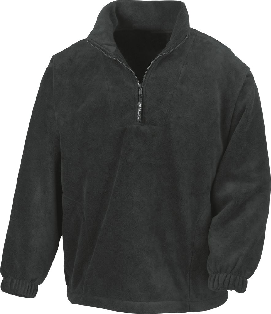 Result Fleecepullover mit Reißverschluss BC920 (2XL) (Schwarz)