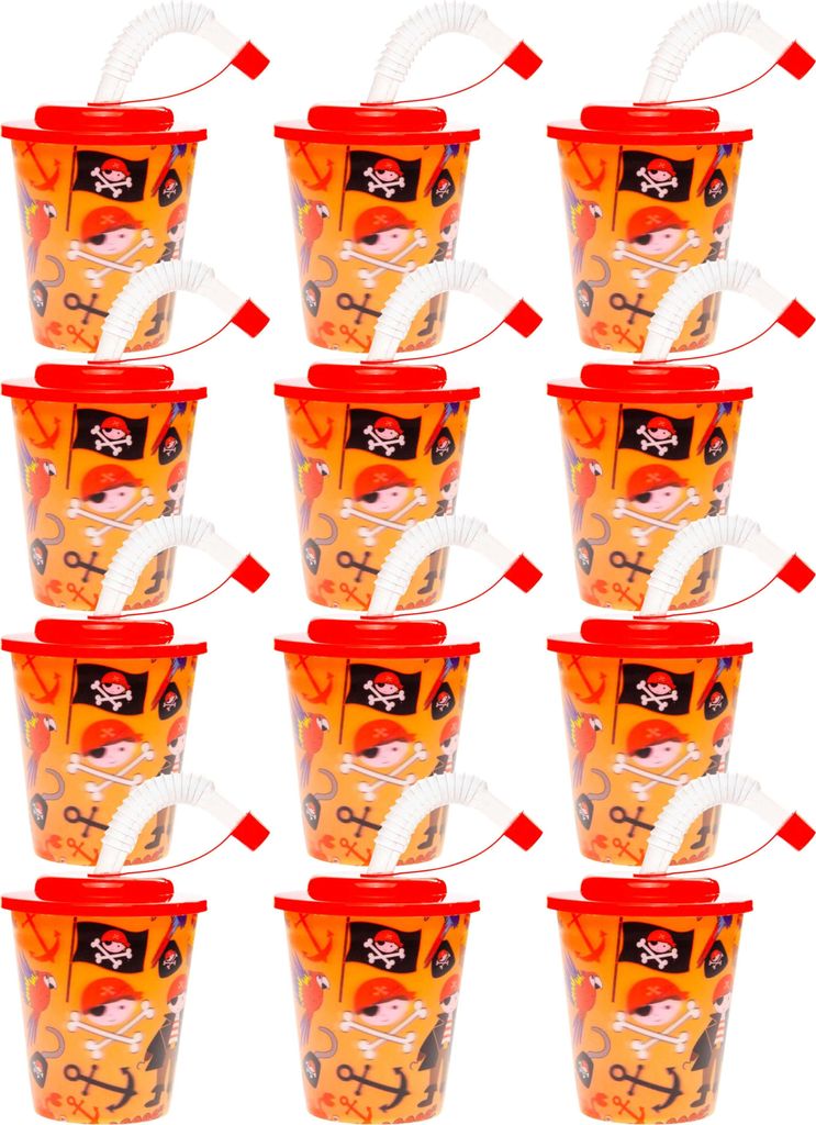 12er Set Kinder Trinkbecher Pirat im 3D-Design - 250ml Obrázok produktu 