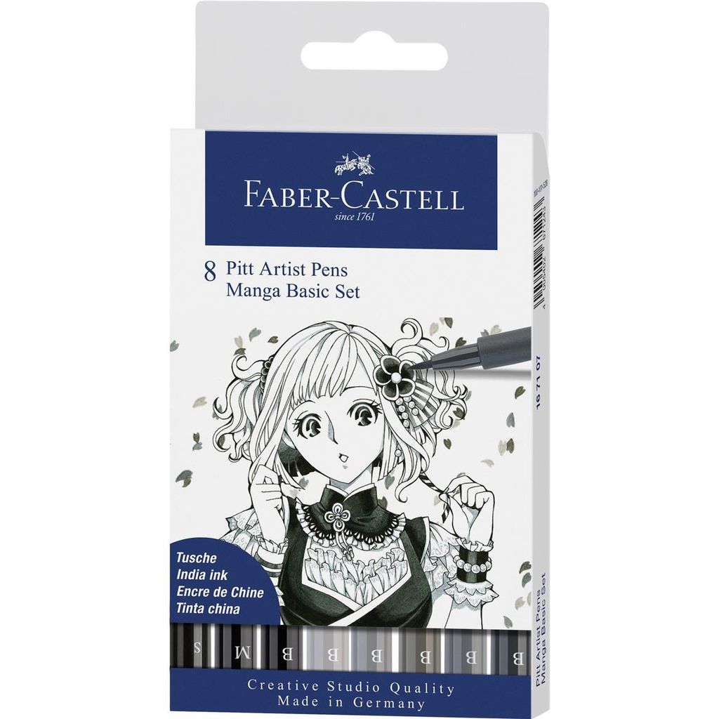 Faber-Castell 167107, Schwarz, Grau, Grau, Box, 8 Stück(e) Produktbild 