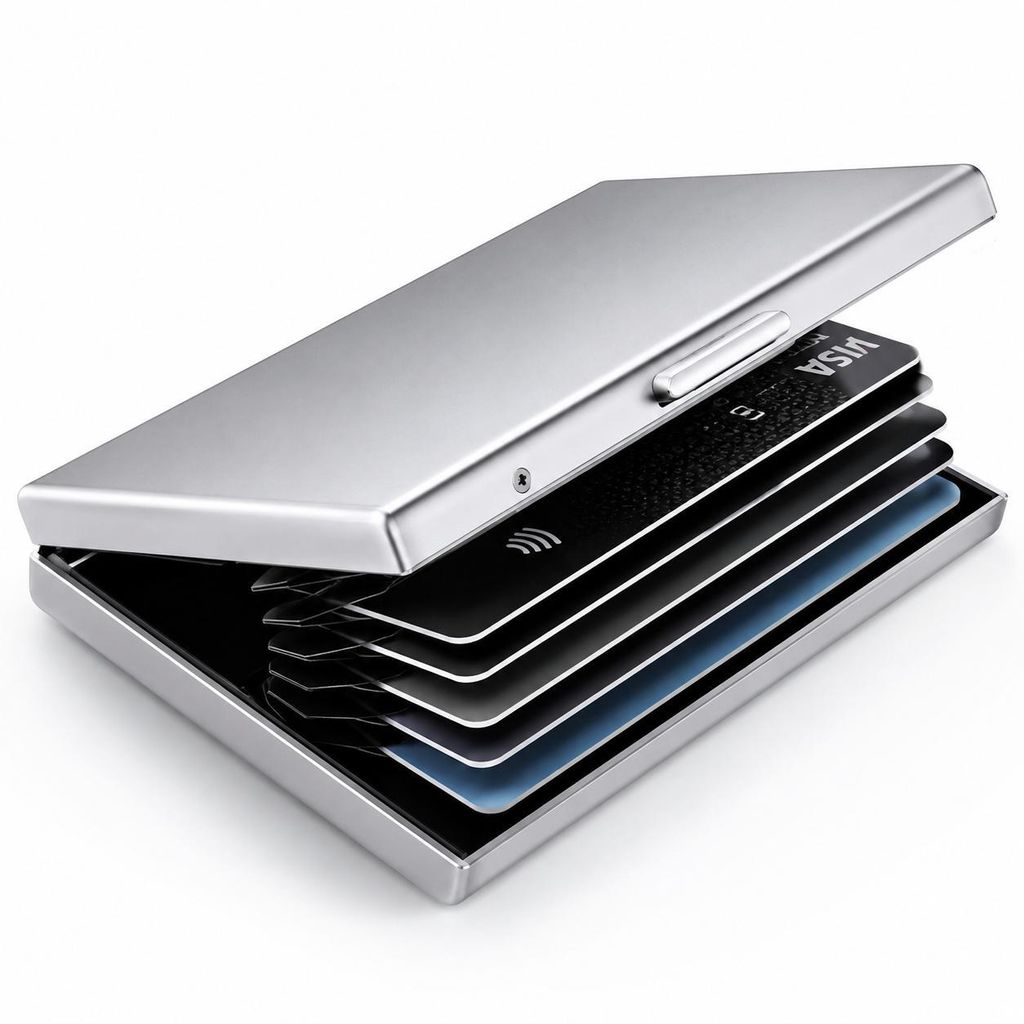 Kreditkartenetui RFID Aluminium Slim Wallet Kartenetui Produktbild 