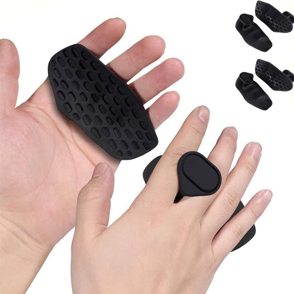 2 Paar Griffkraft-Trainer & Fitness-Handschuhe in Schwarz: Für Hand- & Fingertraining, unterstützt beim Kraftsport. Ergonomisch & rutschfest