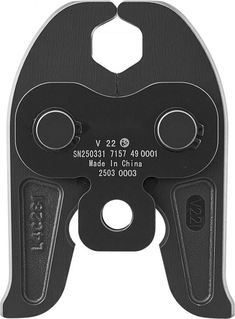 V22 Pressbacke 22mm - Geeignet für V-Förmige Edelstahlrohre - Presszange für Rohrinstallationen