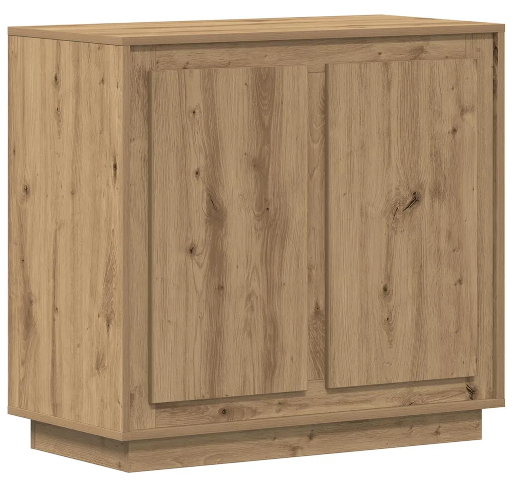 Meuble de Rangement Entrée Chêne Artisan 80 cm - Buffet Bas Pratique