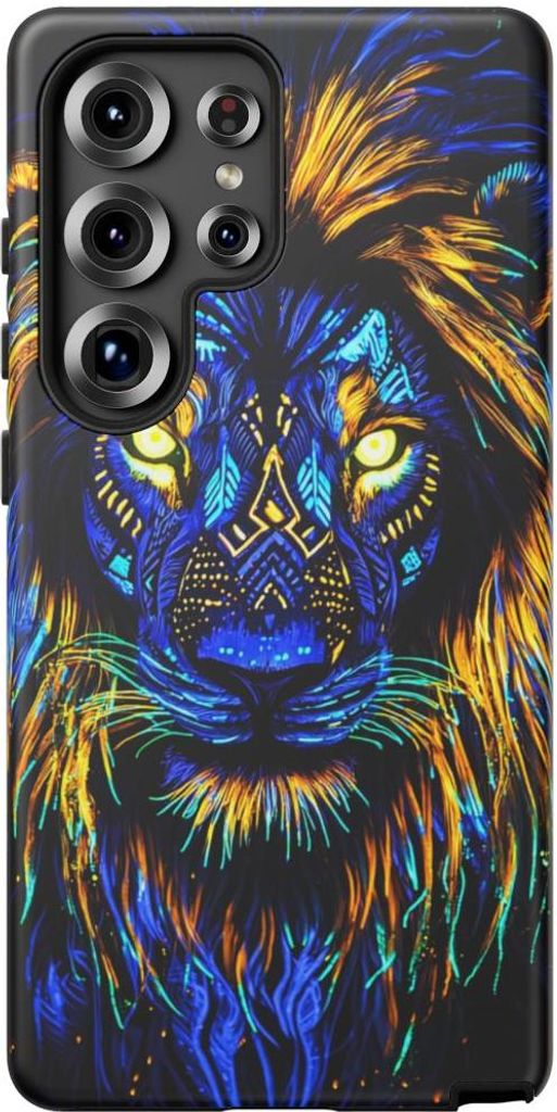 Leuchtendes Löwengesicht – Handyhülle Kompatibel mit Galaxy S25 Ultra