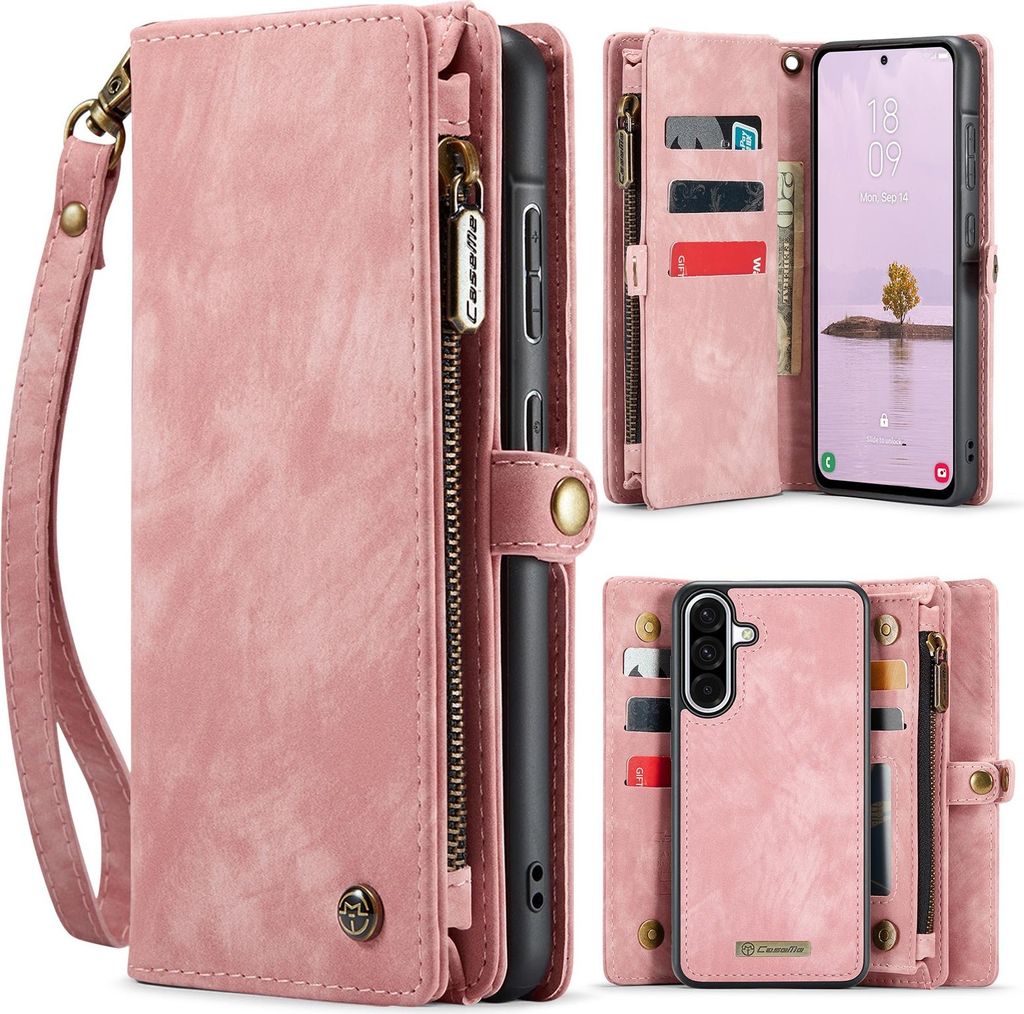 Samsung Galaxy A17 Hülle - CaseMe 008 2-in-1 Klapphülle & Back Cover mit Brieftasche - Rosa