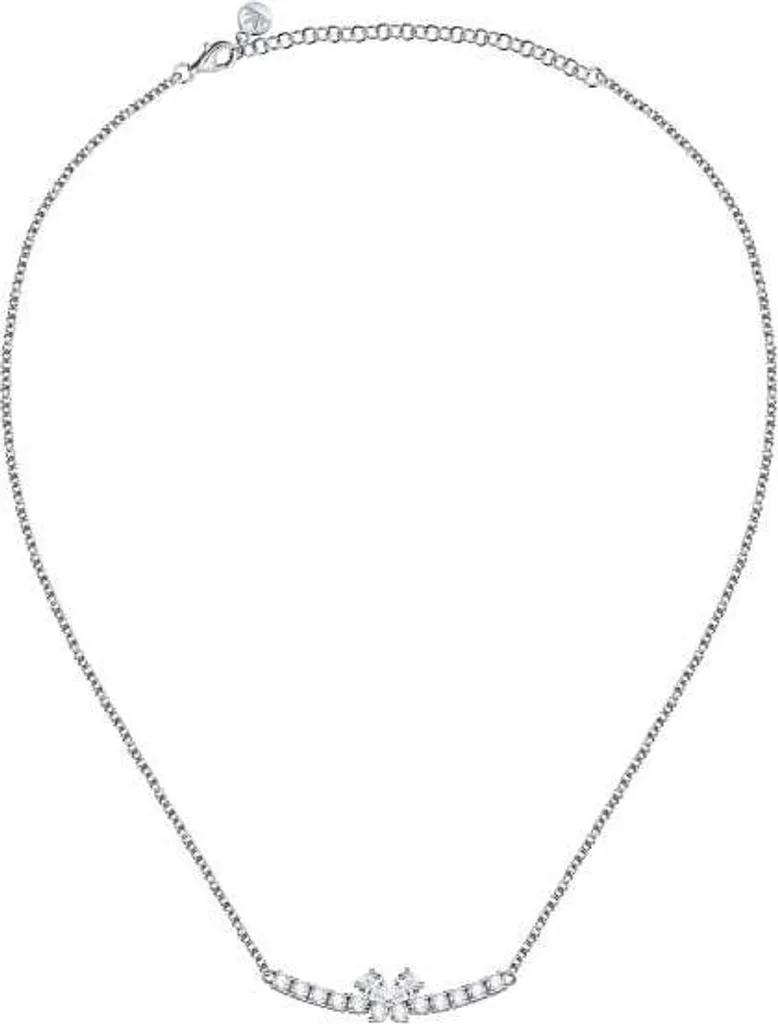 Collier femme zircons clairs idéal pour mariage ou soirée SAQF06 chic