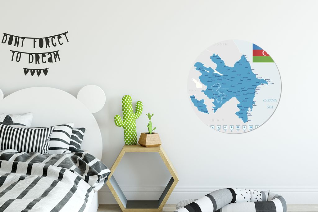 MuchoWow - Wand Kreis - Wandbild - Schlafzimmer - Aluminium Bild - Kinderzimmer - Wohnzimmer Dekoration - Wandschmuck