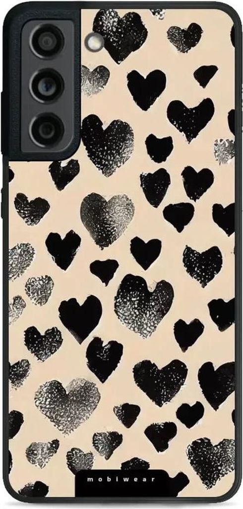 Handyhülle für Galaxy S21 FE, Mobiwear Glossy Case, Beige Liebe