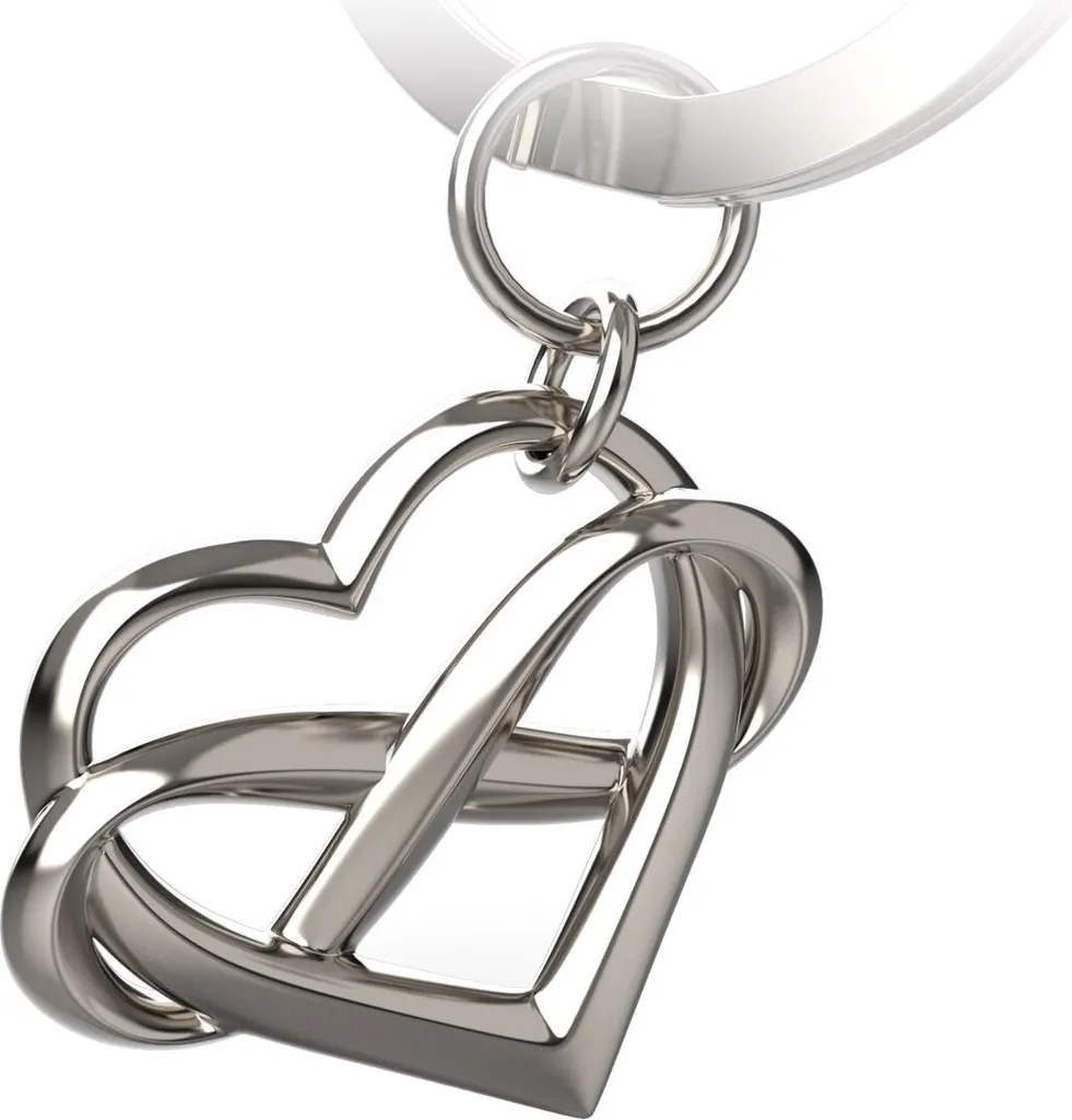 Porte-clés Infini Love en Acier Inoxydable - Bijou de Cœur Porte-bonheur