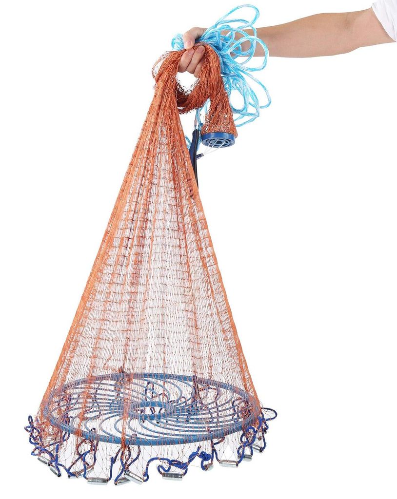 Wurfnetz 240 cm - Handgefertigtes Nylon - Stahlschnur - Produktbild 