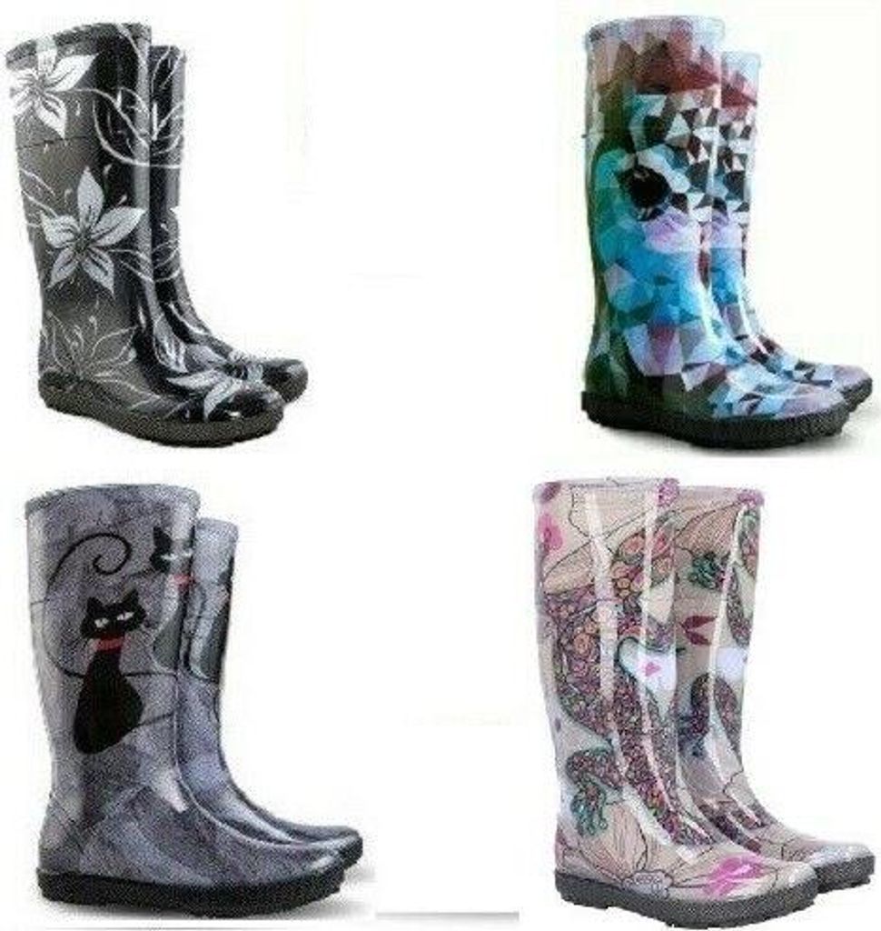 DEMAR Damen Mädchen Gummistiefel Regenstiefel Langschaft Produktbild 