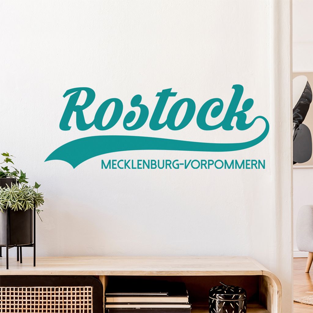 Rostock Mecklenburg-Vorpommern Wandtattoo Wandaufkleber Wall Sticker - Dekoration, Küche, Wohnzimmer, Schlafzimmer, Badezimmer
