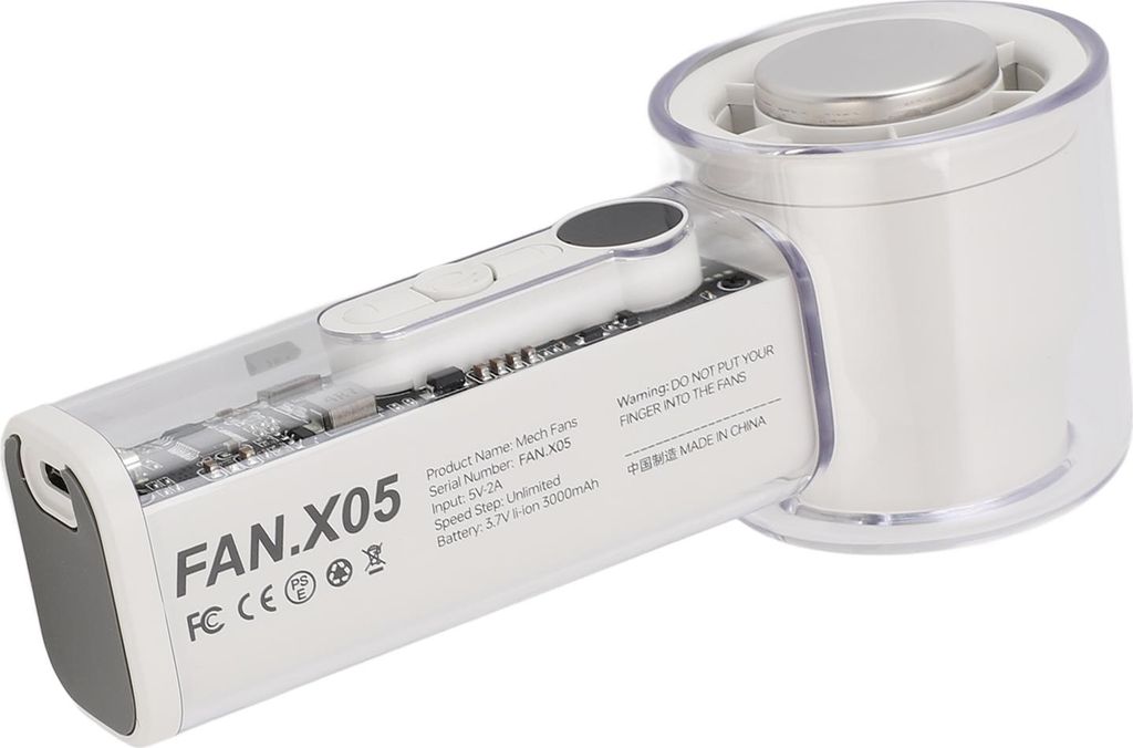 Tragbarer Handventilator Hohe Geschwindigkeit einstellbar 100 Gänge 3000mAh Akku Wiederaufladbarer Mini-Taschenventilator mit Metallgehäuse Digit...