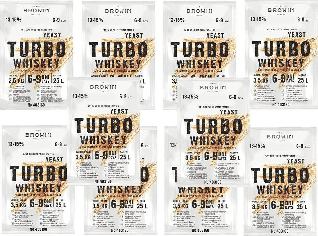 10x Turbo Whiskey Alkohol Hefe Brennhefe Herstellung Produktbild 