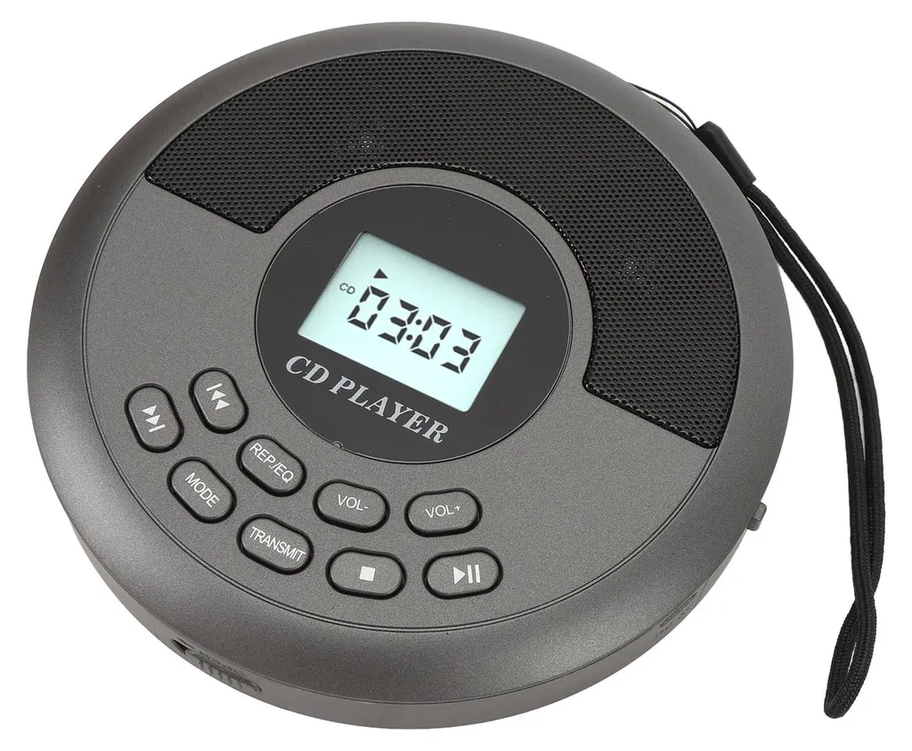 Baladeur CD Audio Bluetooth avec Enceintes Intégrées et Port USB Noir