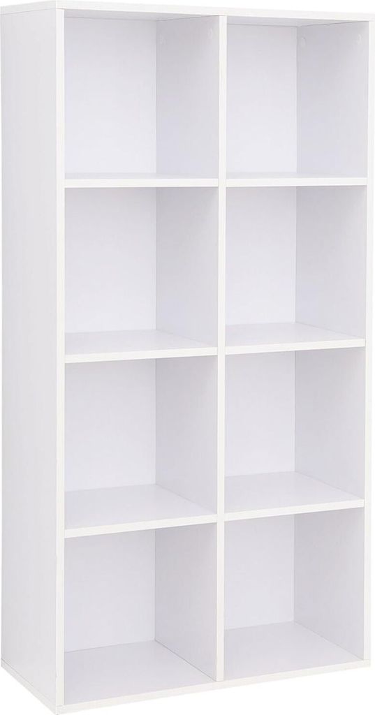 VASAGLE Bücherregal Bücherregal mit 8 Fächern, bodenstehendes Büroregal, freistehendes Büroregal, Dekoration, Büro, Wohnzimmer, Schlafzimmer