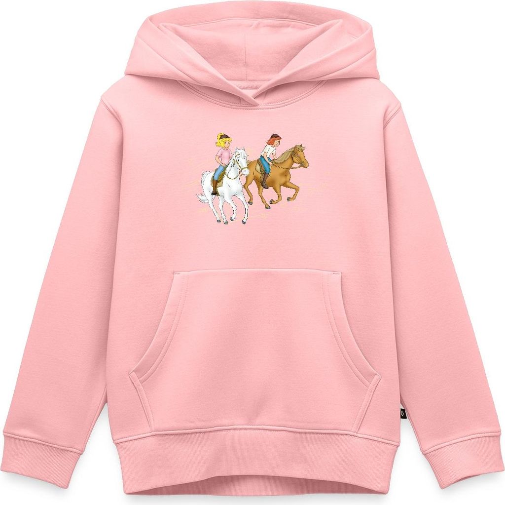 Spreadshirt Bibi Und Tina Ausritt Mit Amadeus Und Sabrina Kinder Premium Hoodie, 146/152 (10 Jahre), Rosa
