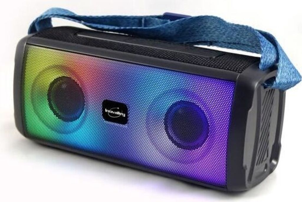 Bluetooth-Lichtlautsprecher - INOVALLEY - HP345-B - 10 W - LEDs - Bluetooth V5.3 - Micro - TWS - FM - USB 2.0 - Micro SD - AUX-IN