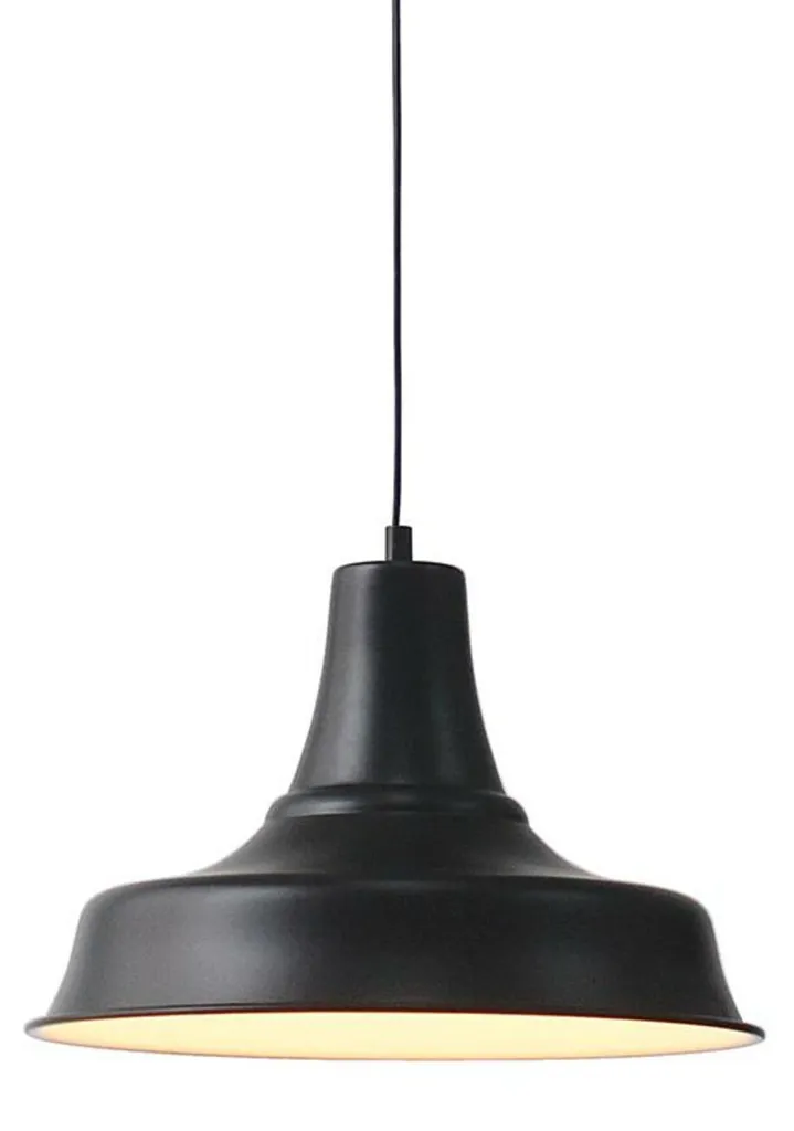 Suspension vintage ACA KS1477P1BK noire pour un éclairage de style rétro