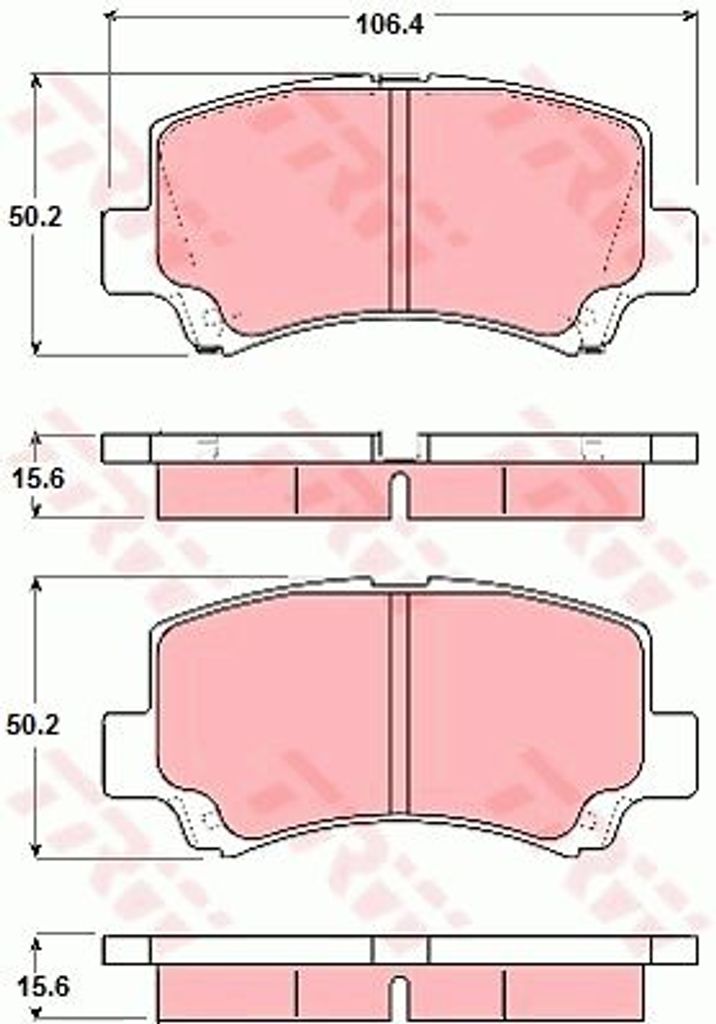 Trw Bremsbelagsatz, Scheibenbremse Vorderachse GDB3221