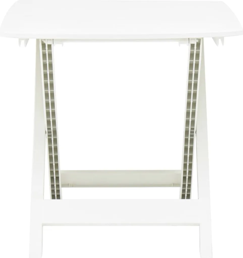 Tavolo Plastica Bianco Pieghevole 79x72x70 cm vidaXL per Bambini e Hobby