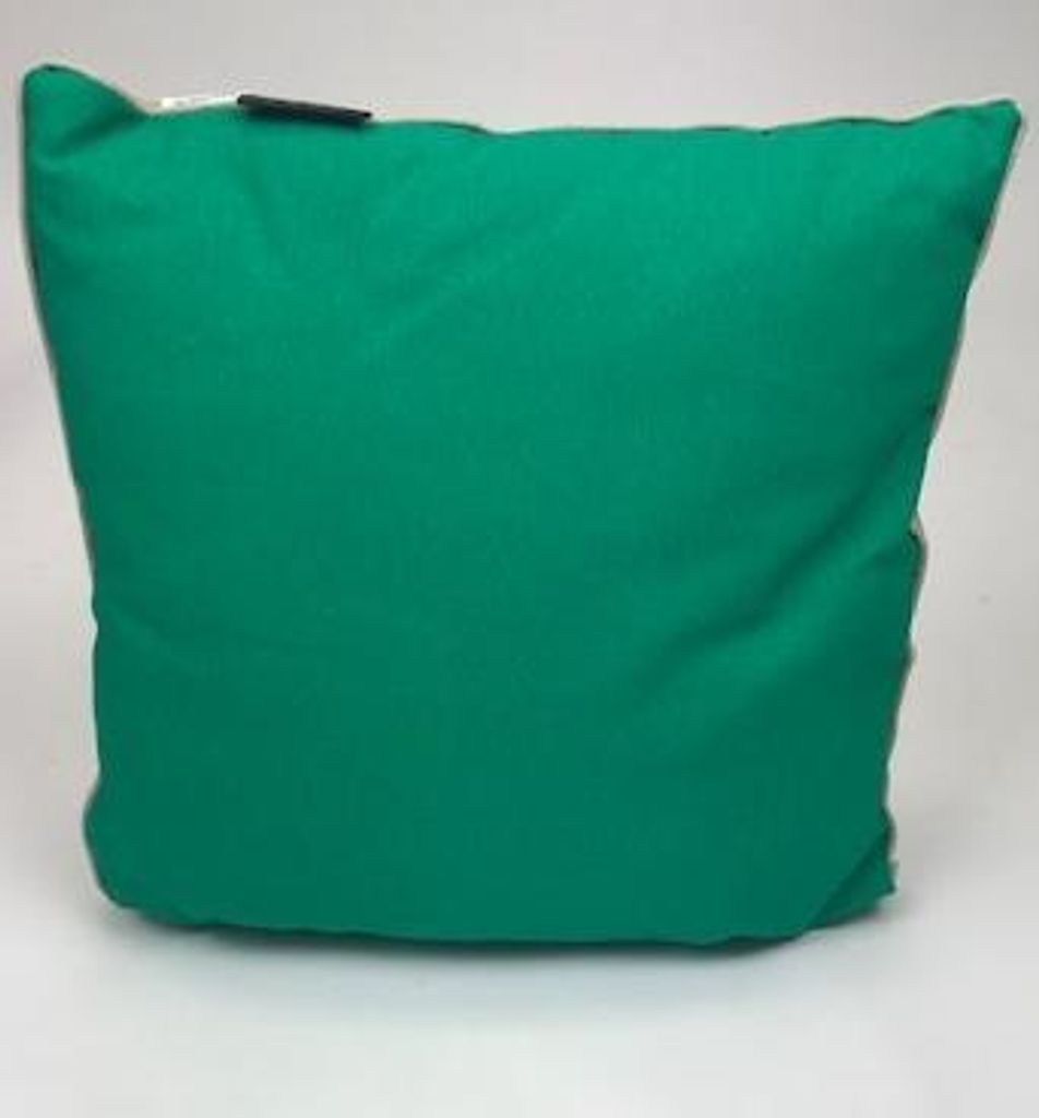 Madison Sierkussen 45x45 cm Smaragd-Duo aus Groen/Ecru