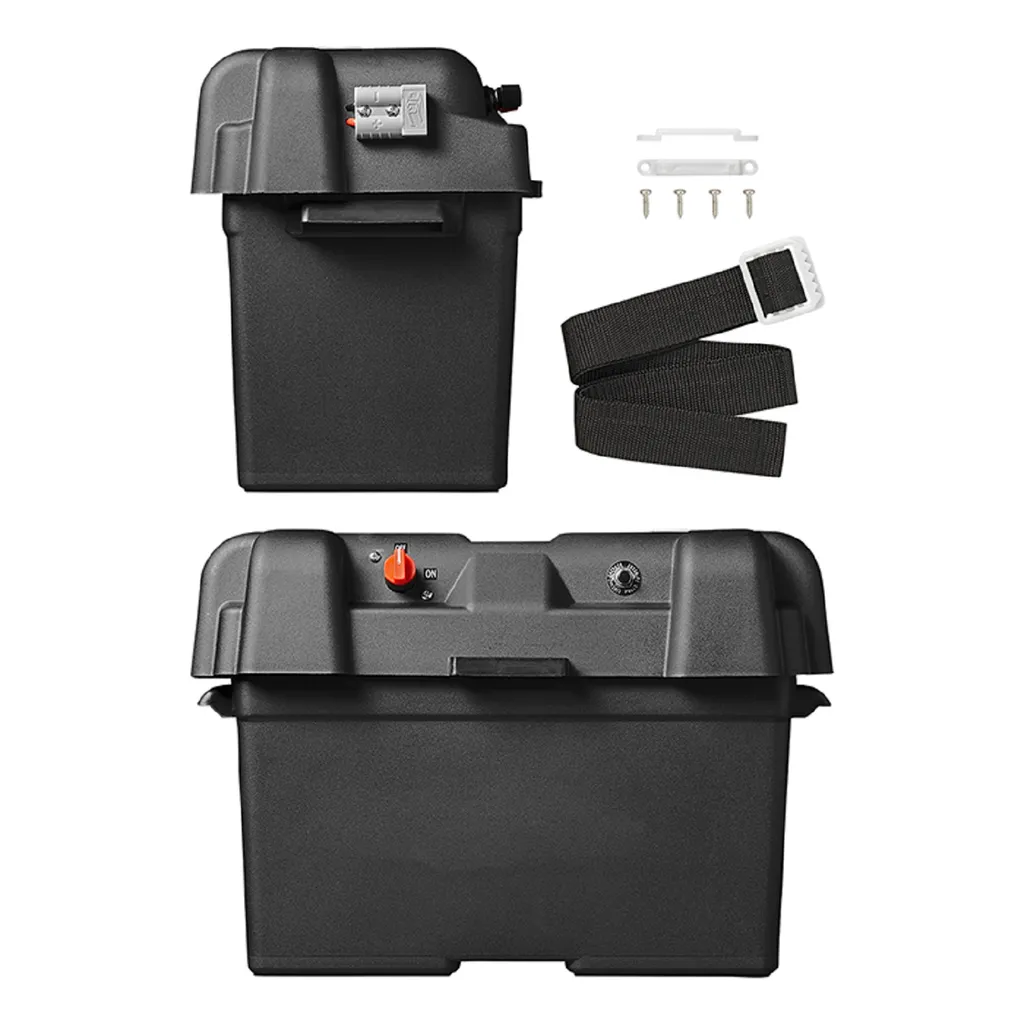 Boîte Batterie avec Voltmètre Intégré et Double Port USB de Charge