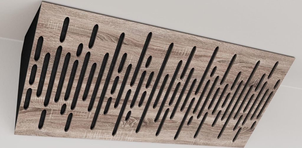 2er-Pack - Schmale akustische Eckbassfalle | Größe: 23 x 50 cm | Farbe: (Sonoma, WAVE-Horizont)