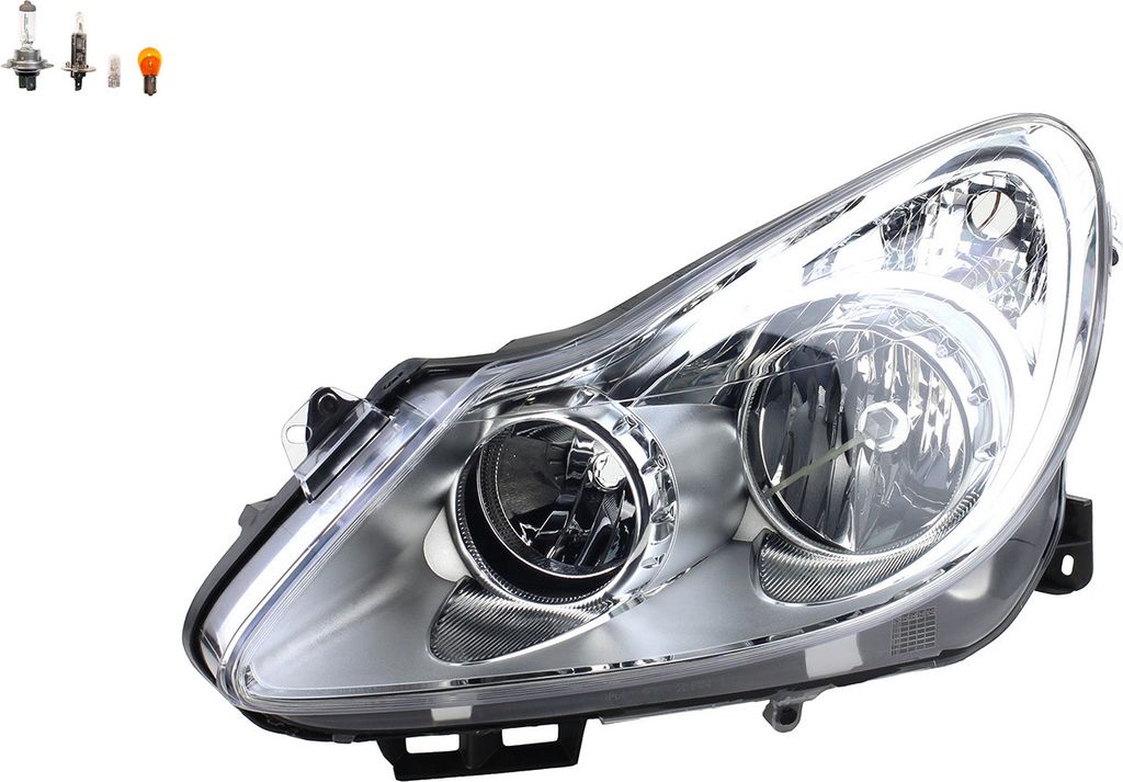 Johns, Scheinwerfer Halogen passend für Opel Corsa D 07/2006-12/2010 Links Leuchtmittel 1216189 93189357