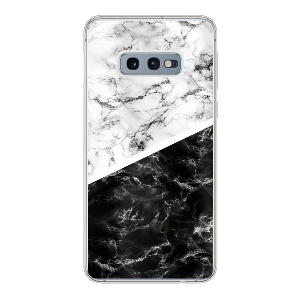 MuchoWow Handyhülle Schutzhülle Hülle für Samsung Galaxy S10e Marmor - Chic - Collage Silikon Softcase Handy Hülle - Handy