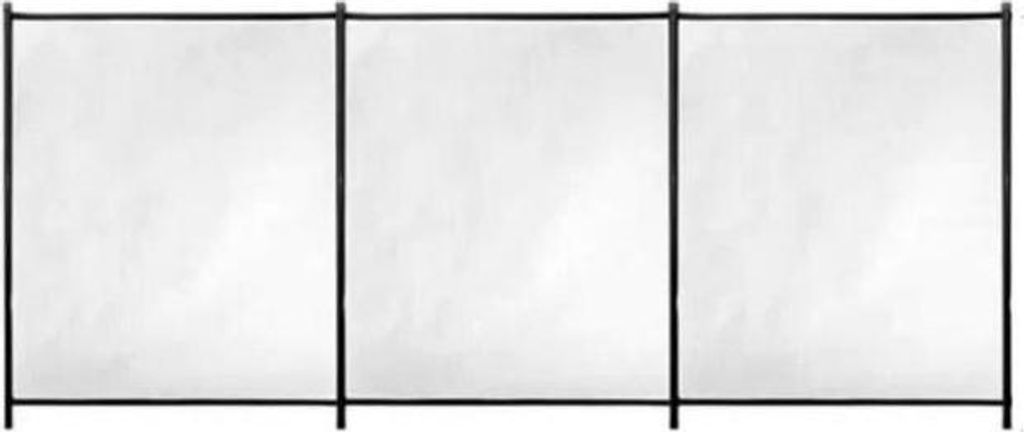 Flexible Sicherheitsbarriere - GRE - 3 m x H 1,33 m - Vormontiert - Zuschneidbarer Stoff - 4 Pfosten + diskrete Abdeckungen