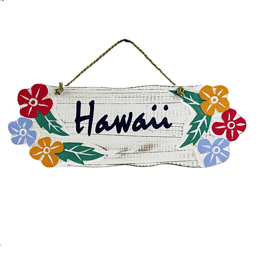 Hawaii Wandschild Tiki Holzschild Bar Deko Schnitzerei Südsee Wandbrett Aloha ca. 30 cm W3
