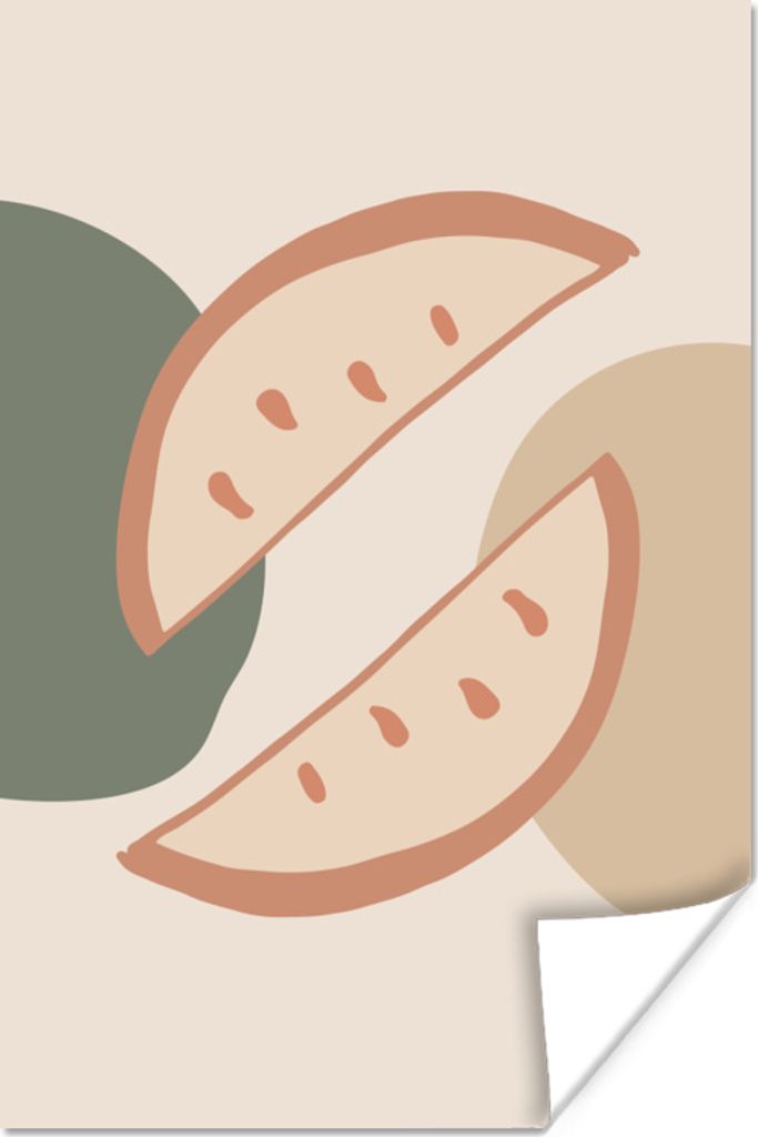 MuchoWow Poster Obst - Pastell - Sommer 80x120 cm - Papierdruck