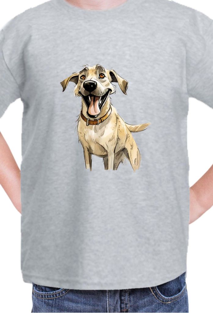 Kinder T-Shirt Funny Dogs Breeds Kangal Dog Breed, 3-4 Jahr - 104 / Grau