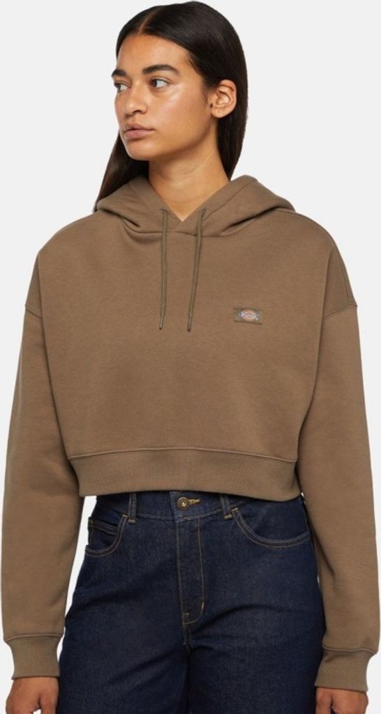 DICKIES OAKPORT CROPPED HOODIE Brown