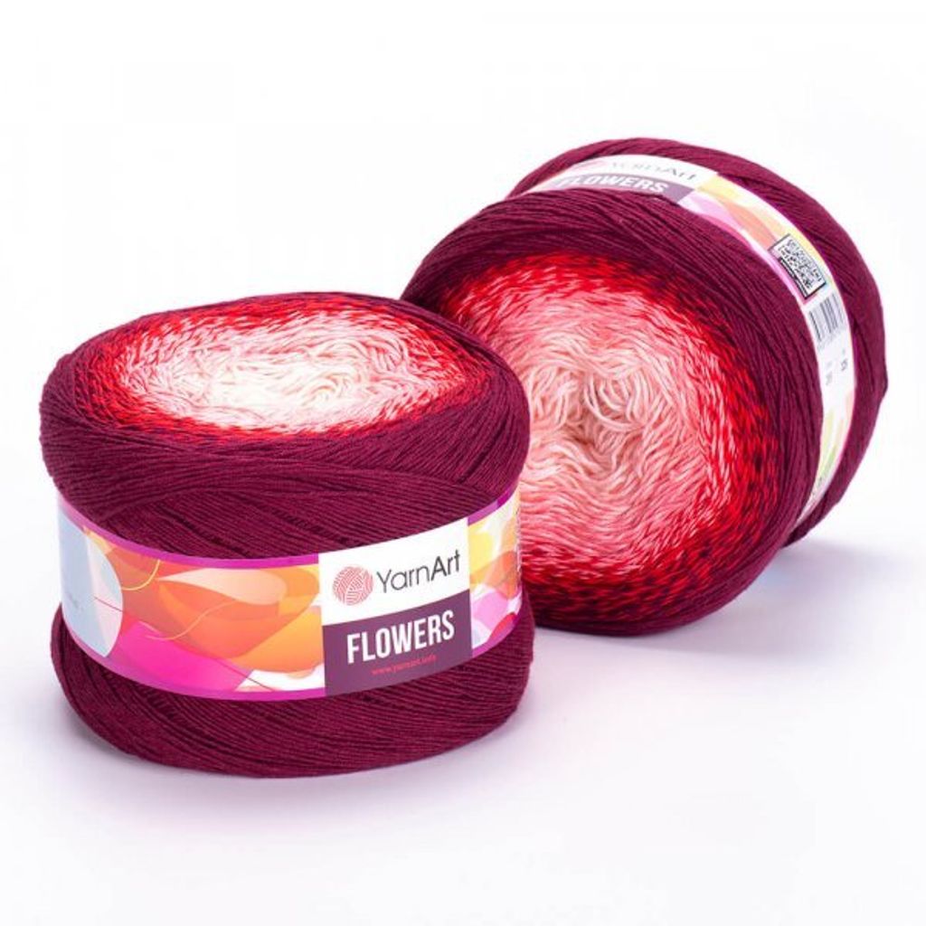 Yarn Art Flowers 269 Red Pink Przędza dziewiarska Zdjęcie produktu 