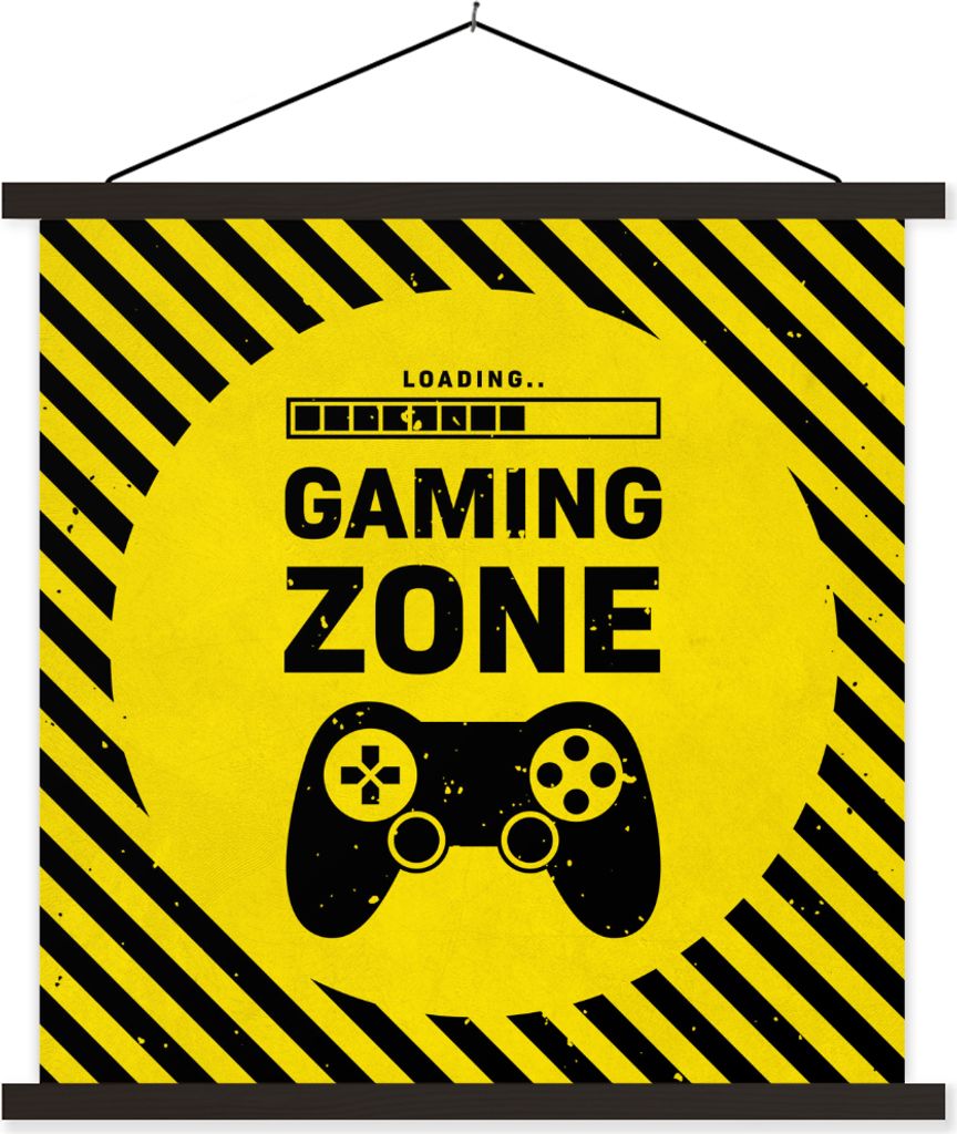 MuchoWow Textilposter Spiele - Zitate - Controller - Spielzone - Spiel 40x40 cm mit schwarzem Rahmen - Fotos