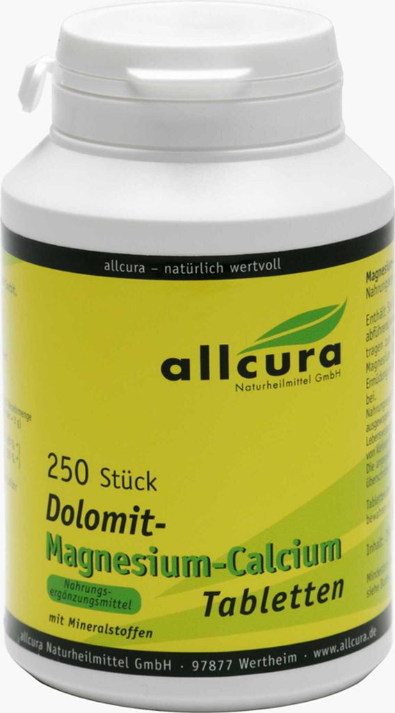 Allcura Dolomit-Magnesium-Calcium Tabletten, 250 St. Tabletten