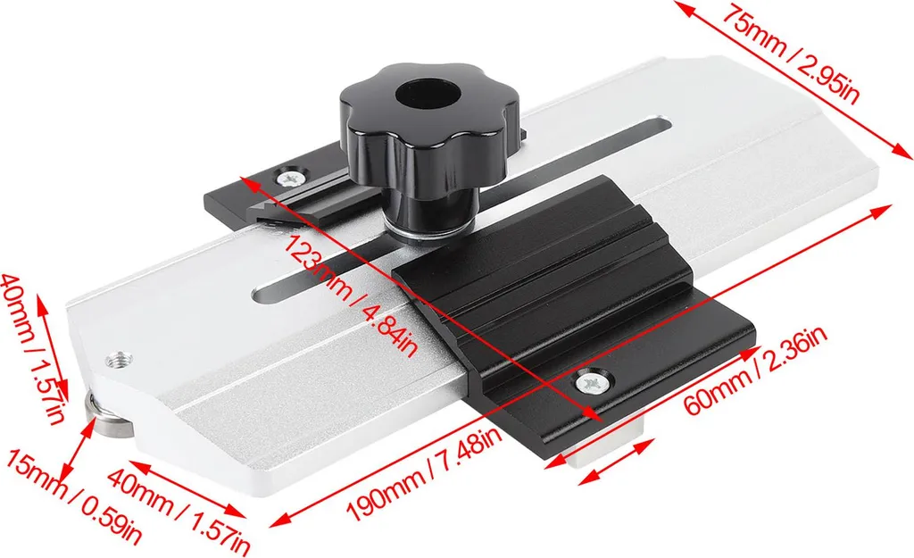 Guide de coupe fine en alliage pour rainures de 3/4 x 3/8 pouces - 17