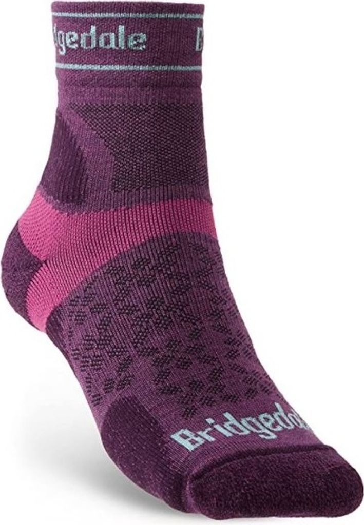 Bridgedale Trail Run UltraLight T2 Merino Sport 3/4 Crew Women's Farbe: Zwetschge / Bekleidung Größe: S
