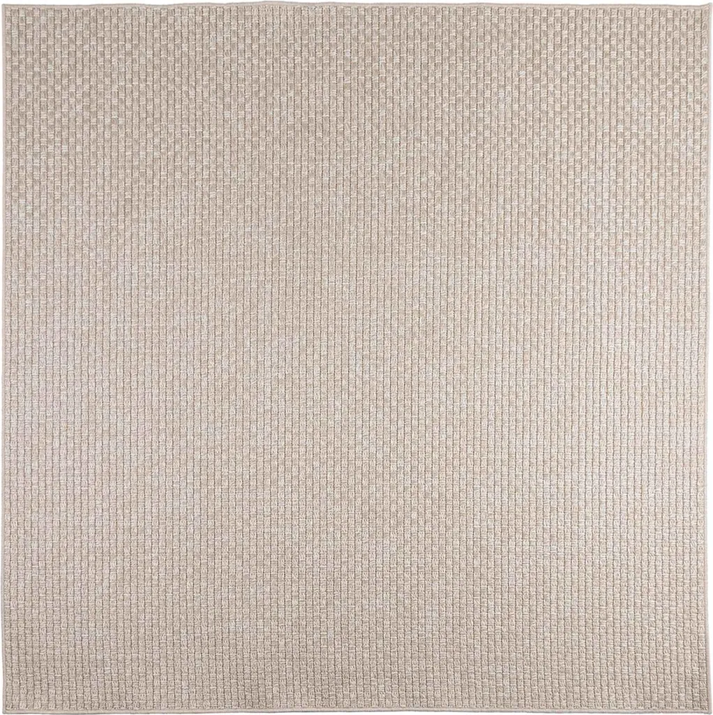 vidaXL Tapis Carré FARO Crème 120 x 120 cm en Polyester Doux pour Salon
